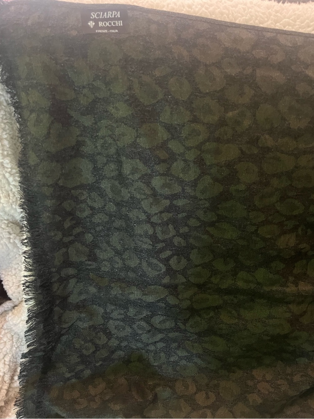 Green Leopard Pattern Scarf